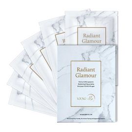 YOUNGME Radiant Glamour Facial Sheet Mask 6 Sheets UV Anti-Aging Elasticity Laser Ampoule Home Care _ Made in Korea
